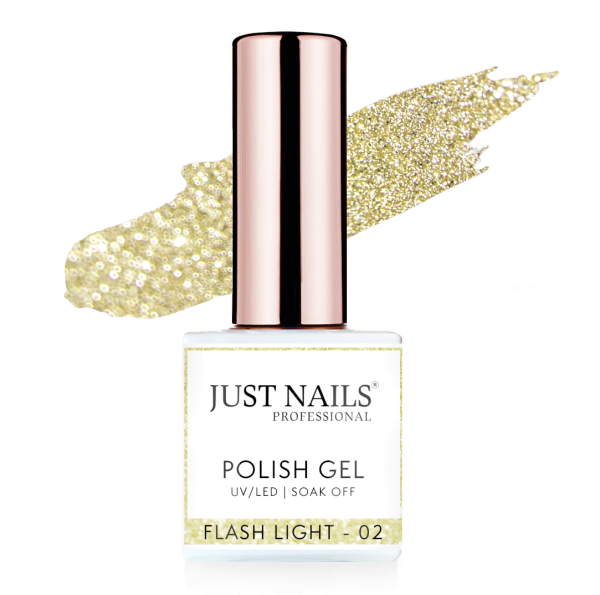 JUSTNAILS Gel Polish Color - Flash Light 02 - Shellac Soak-off